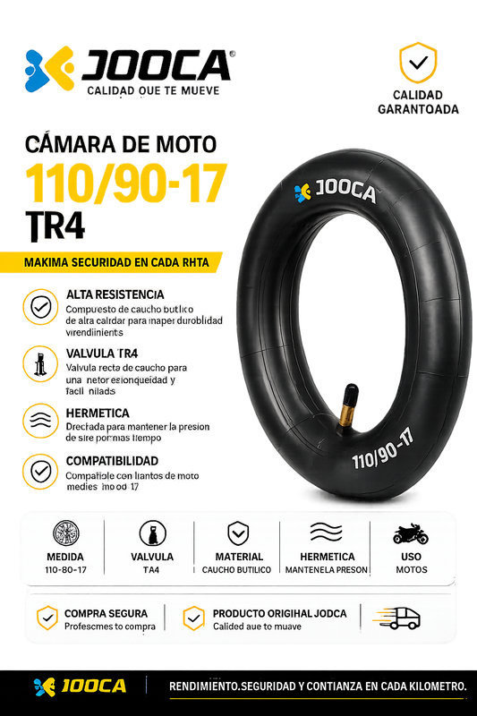 CAMARA 110/90-17 TR4 MARCA JOOCA