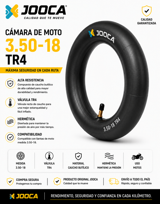 CAMARA 3.50-18 TR4 MARCA JOOCA