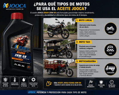 ACEITE JOOCA S5000 SN/MA2 20W-50